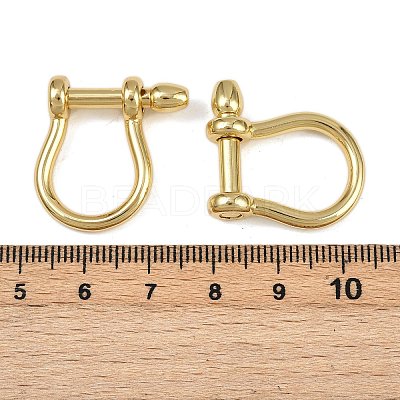 Brass D-Ring Anchor Shackle Clasps X-KK-A257-08G-1