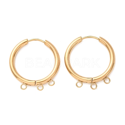 304 Stainless Steel Huggie Hoop Earring Findings STAS-D183-03D-G-1