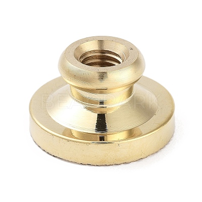 Texture Theme Roung Brass Stamp Head LS-AJEW-M036-06O-G-1