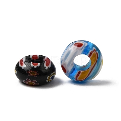 Handmade Millefiori Lampwork European beads LK-R010-M-1