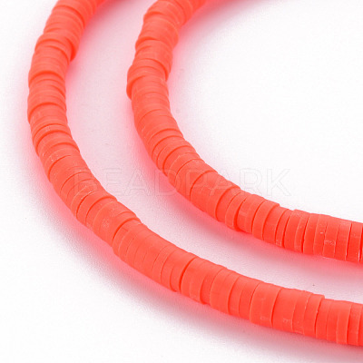 Handmade Polymer Clay Bead Strands CLAY-T002-4mm-44-1