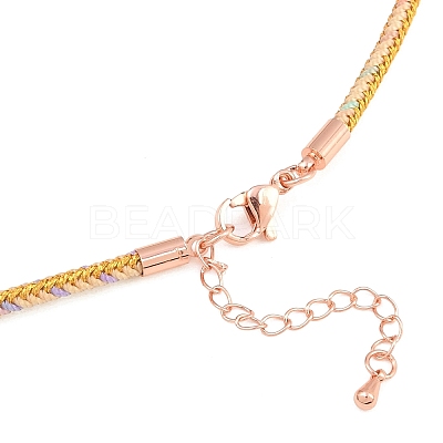 Braided Polycotton Cord Necklaces Making MAK-F038-B-RG-1
