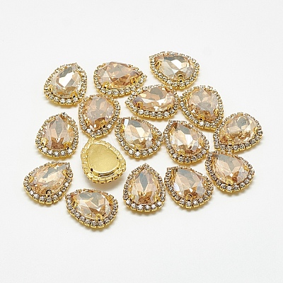 Sew on Rhinestone RGLA-T122-10x14-06G-1