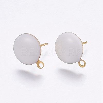 Ion Plating(IP) 304 Stainless Steel Stud Earring Findings STAS-P203-A06-02-1