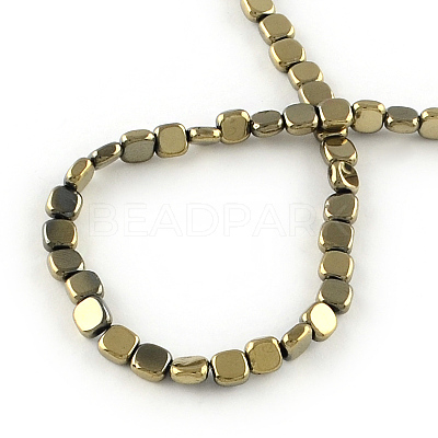 Electroplated Non-magnetic Synthetic Hematite Beads Strands G-R259-51F-1
