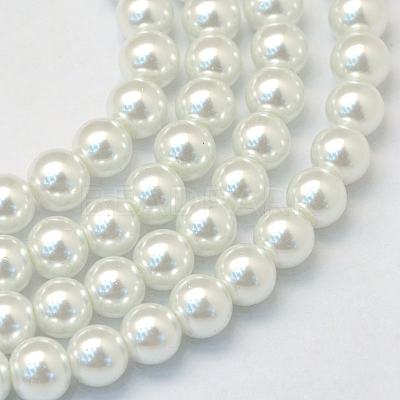 Baking Paint Glass Pearl Bead Strands HY-Q003-3mm-01-1