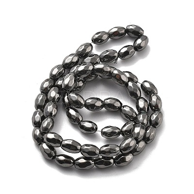Synthetic Magnetic Hematite Beads Strands G-P518-07B-1