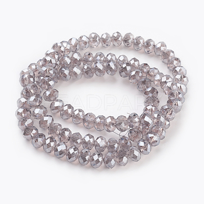 Electroplate Glass Beads Strands X-GLAA-K027-PL-A01-1