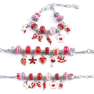 DIY Alloy European Bracelets Making Kits DIY-I108-01E-1