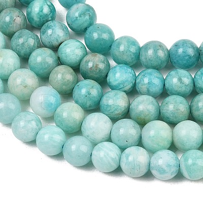 Natural Amazonite Beads Strands G-F461-12-6mm-01-1