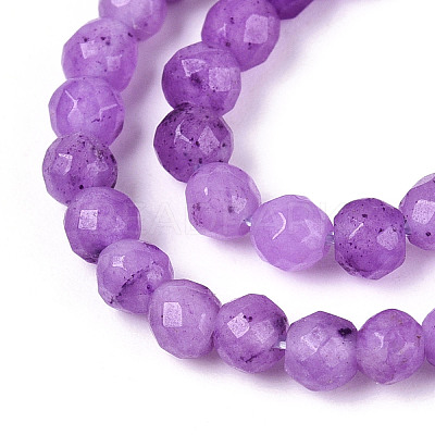 Dyed Natural White Jade Beads Strands G-T139-4mm-60-10-1