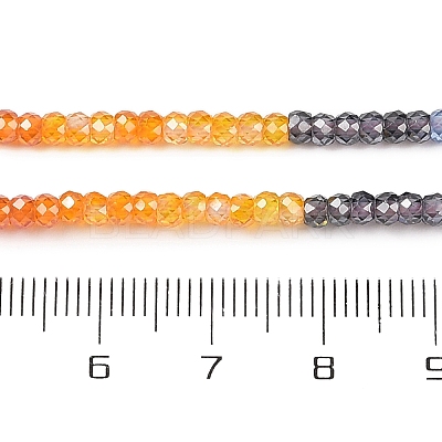 Transparent Gradient Color Cubic Zirconia Strand ZIRC-NH0002-01K-1