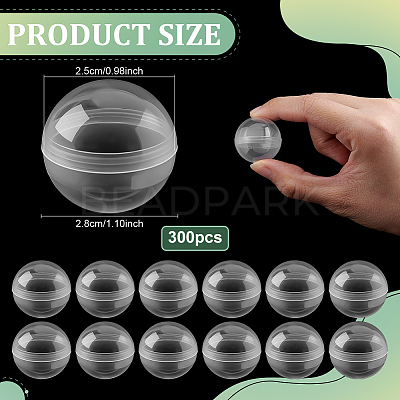 300Pcs Plastic Vending Machine Egg Capsules AJEW-PH0008-57-1