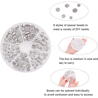 Tibetan Style Alloy Beads TIBE-PH0004-65AS-1