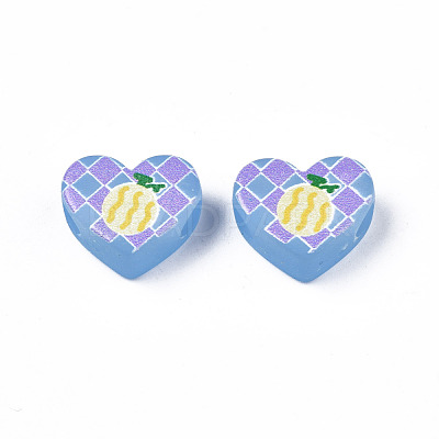 Transparent Printed Acrylic Beads MACR-S373-124-H-1