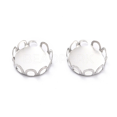 Non-Tarnish 304 Stainless Steel Charms Cabochon Settings STAS-Y001-11P-1