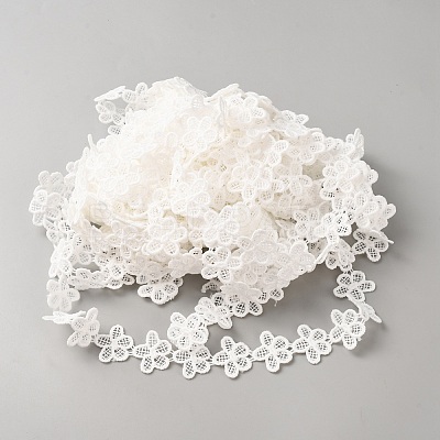 Polyester Lace Ribbon OCOR-WH0111-138C-1