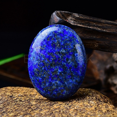 Natural Lapis Lazuli Oval Palm Stone Massager LS-PW-WG63539-03-1