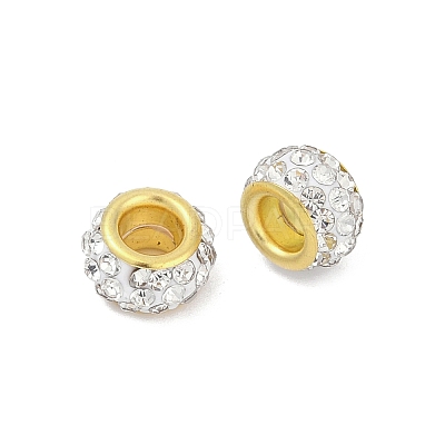 Alloy Rhinestone Clay Pave Beads ALRI-D300-04G-08-1