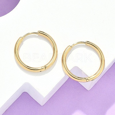 Ion Plating(IP) 304 Stainless Steel Huggie Hoop Earrings EJEW-F111A-19mm-G-1