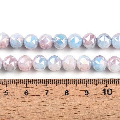 Anti-Tarnish Electroplate Glass Beads Strands GLAA-N010-8mm-04-1