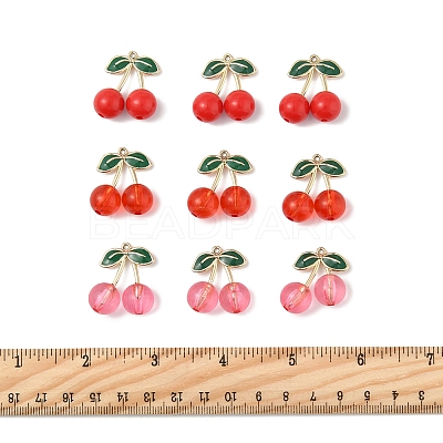9Pcs 3 Styles Acrylic & Alloy Enamel Pendants ENAM-FS0004-72-1