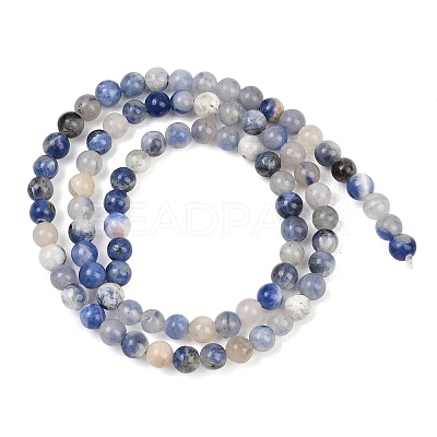 Natural Sodalite Round Bead Strands G-E334-4mm-08-1