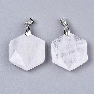Natural Crackle Quartz Pendants G-T131-27F-1