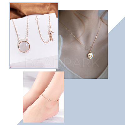 3Pcs 3 Styles Sterling Silver Cable Chain Extender STER-BBC0006-75-1