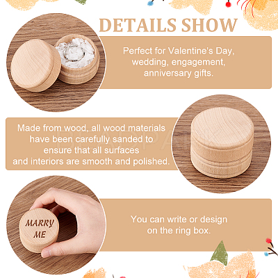 Wooden Ring Boxes CON-WH0078-24A-1