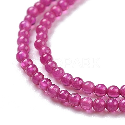 Lab Grown Red Corundum Beads Strands G-D463-09B-1-1