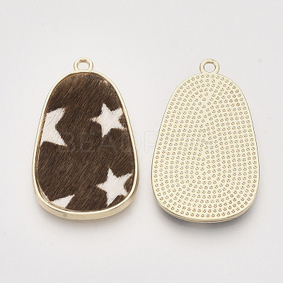Eco-Friendly Cowhide Leather Pendants Y-FIND-N049-03G-1