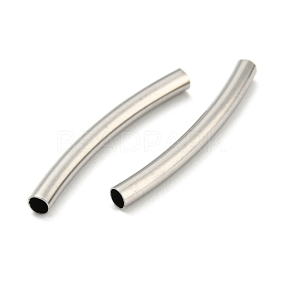 Non-Tarnish 304 Stainless Steel Tube Beads STAS-B047-27H-P-1