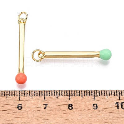 Brass Enamel Pendants KK-S362-032-NR-1