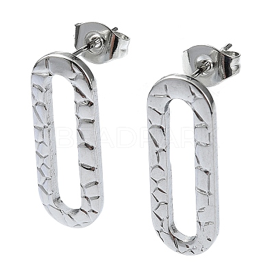 Tarnish Resistant 201 Stainless Steel Stud Earrings EJEW-K270-01P-1