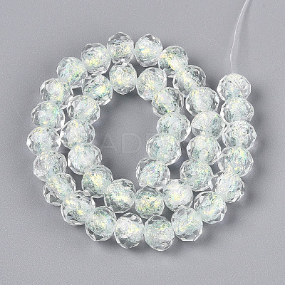 Handmade Foil Lampwork Beads Strands FOIL-T008-09E-1