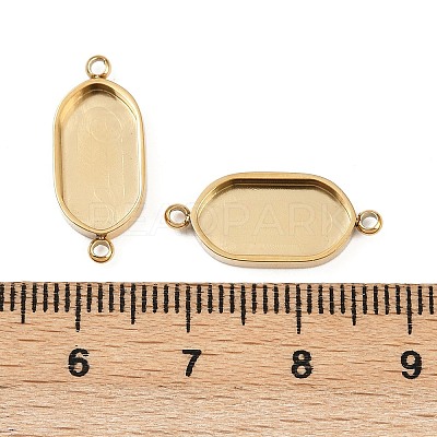 304 Stainless Steel Cabochon Connector Settings STAS-A194-06B-G-1