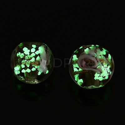 Luminous Handmade Gold Sand Lampwork Beads LAMP-T021-03N-1