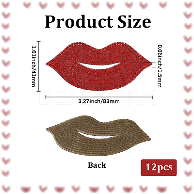 12Pcs Hotfix Rhinestone FIND-GF0008-65B-1