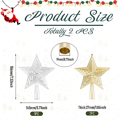 2Pcs 2 Colors Christmas Plastic Big Pendants KY-TA0001-68-1
