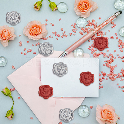 50Pcs 2 Styles Adhesive Wax Seal Stickers DIY-CP0009-10B-1