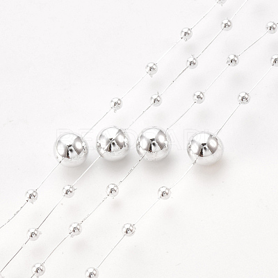 ABS Plastic Imitation Pearl Beaded Trim Garland Strand AJEW-S071-01G-1