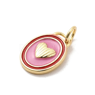 Brass Enamel Pendants KK-P338-38A-G-1