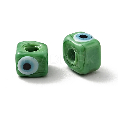 Handmade Evil Eye Lampwork European Beads LAMP-G143-06B-1
