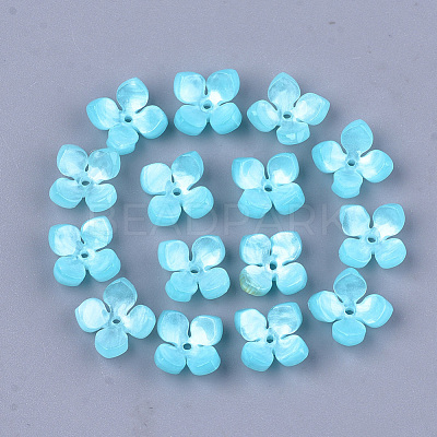 Cellulose Acetate(Resin) Bead Caps KK-S161-02D-1