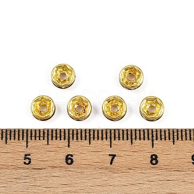 Brass Rhinestone Spacer Beads RB-A014-Z6mm-10G-1