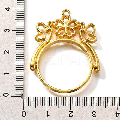 Alloy Open Back Bezel Pendants PALLOY-I223-02G-1