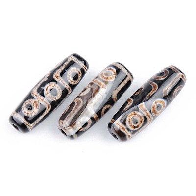 Tibetan Style 9-Eye dZi Beads Strands G-S359-172-1