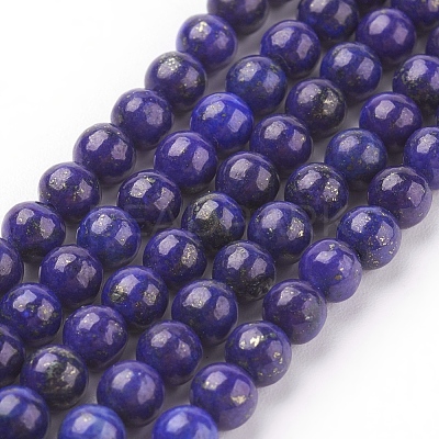 Natural Lapis Lazuli Beads Strands G-G087-4mm-1