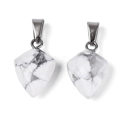 Natural Howlite Pendants G-N349-18P-07-1